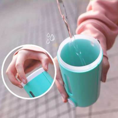 Safe material pet dog water bottle portable drinking Medical silicone seal ring portable doggie pet water bottle