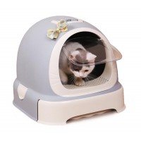 Wholesale eco-friendly smart cat little toilet box plastic fully enclosed cat little box